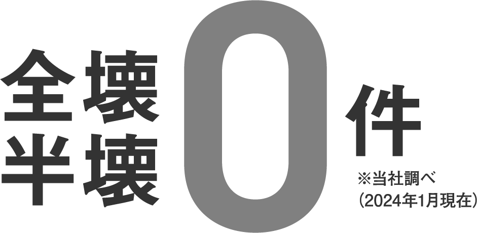 全壊・半壊0件